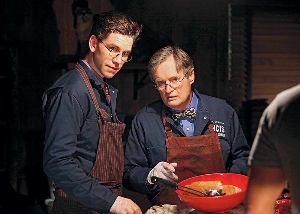 NCIS on CBS. Pictured: Brian Dietzen (who plays Dr. Jimmy Palmer) co-wrote tonight’s episode, paying tribute to his onscreen mentor Ducky (David McCallum).
