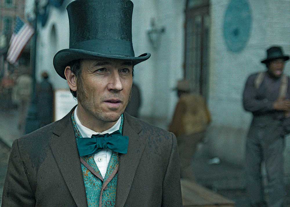 Manhunt on Apple TV+. Pictured: Tobias Menzies stars as Edwin Stanton, Lincoln’s Secretary of War and good friend, whose investigation into his assassination reveals a bold Confederate plot.