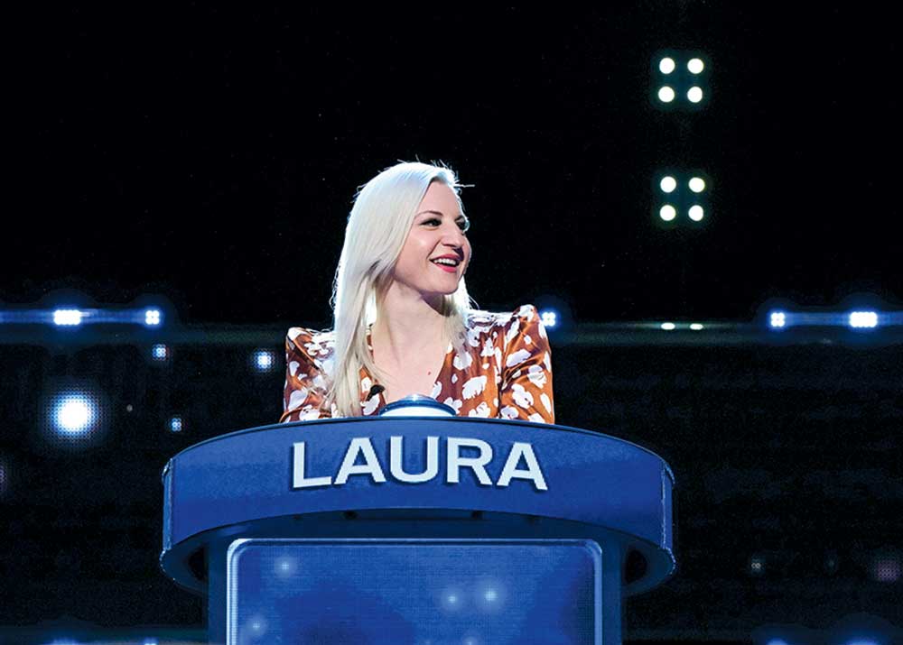 Weakest Link on CTV & NBC. Pictured: contestant Laura Powers.