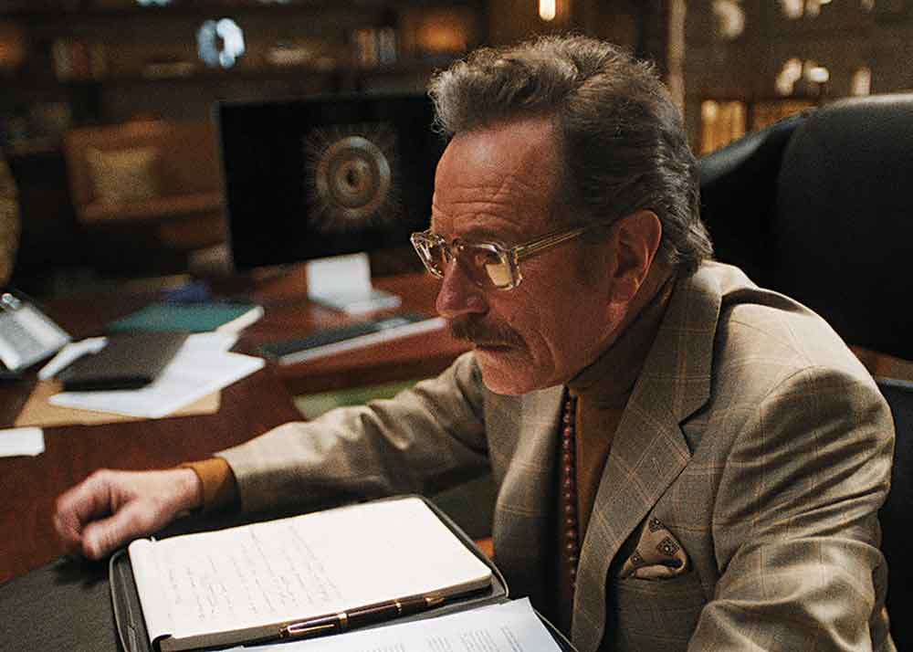 The Studio on Apple TV+. Pictured: Bryan Cranston plays Griffin Mill, mercurial CEO of Continental Studios.