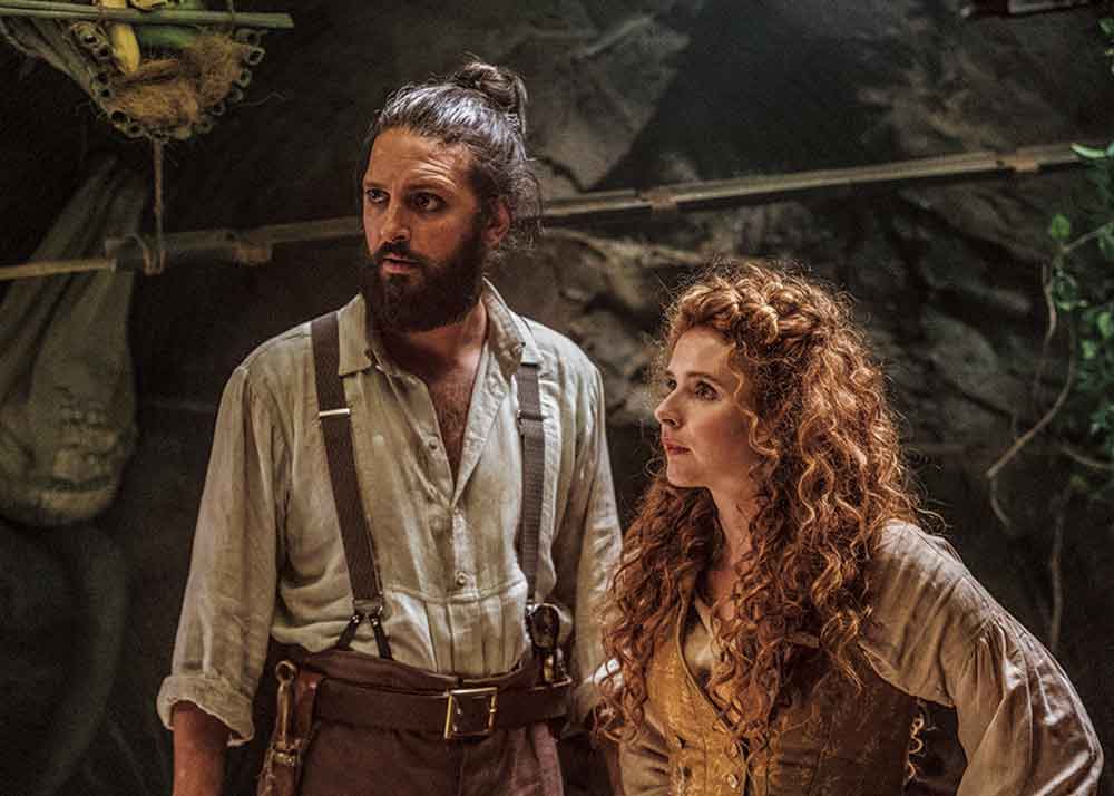 Nautilus on AMC. Pictured: Nemo (Shazad Latif) with hostage-turned Nautilus crew member as Humility (Georgia Flood).