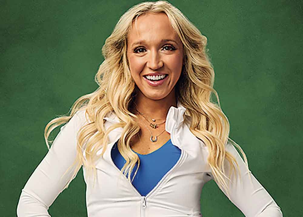 The Snake on Global & Fox. Pictured: MacLaine Funsch, an NFL cheerleader with the Indianapolis Colts.