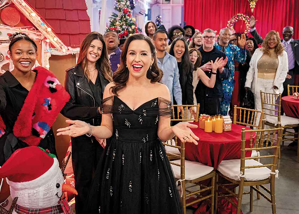 Celebrations with Lacey Chabert on W Network. Pictured: Lacey Chabert and her team of top party planners.