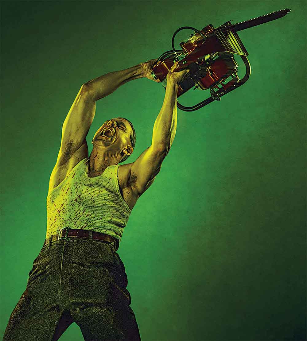 Monster: The Ed Gein Story on Netflix. Pictured: Charlie Hunnam as Ed Gein.