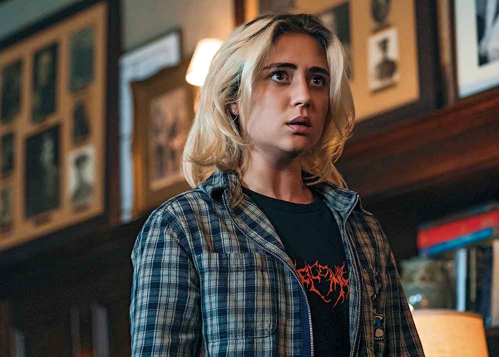 Gen V on Prime Video. Pictured: Lizze Broadway as Emma, who can resize her body to gargantuan or infinitesimal proportions . . . but at a harrowing emotional cost.