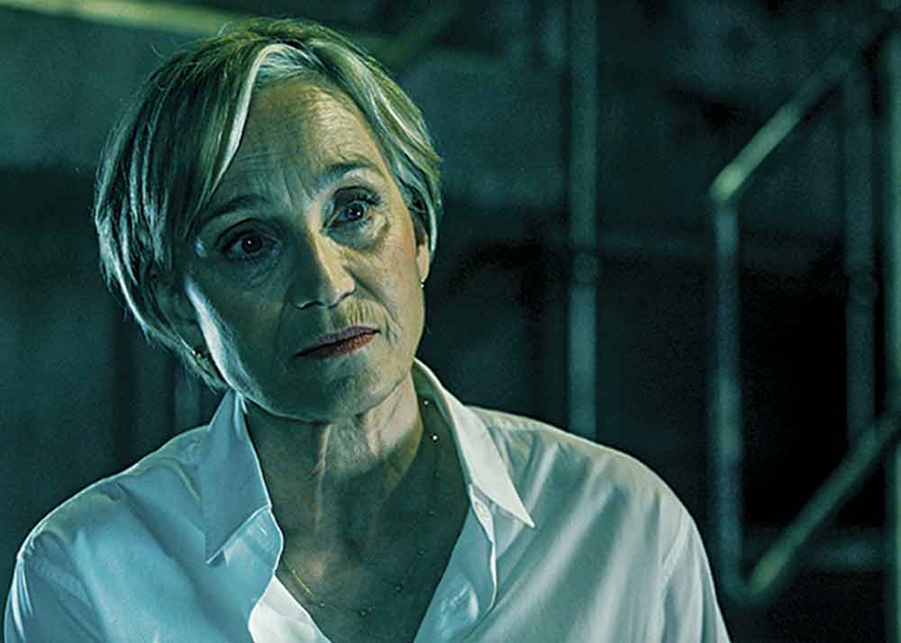 Slow Horses on Apple TV+. Pictured: Kristin Scott Thomas as Lambâs sometimes-ally, sometimes-enemy Diana Taverner, an MI5 power player who uses and abuses the outcasts at Slough House as needed.