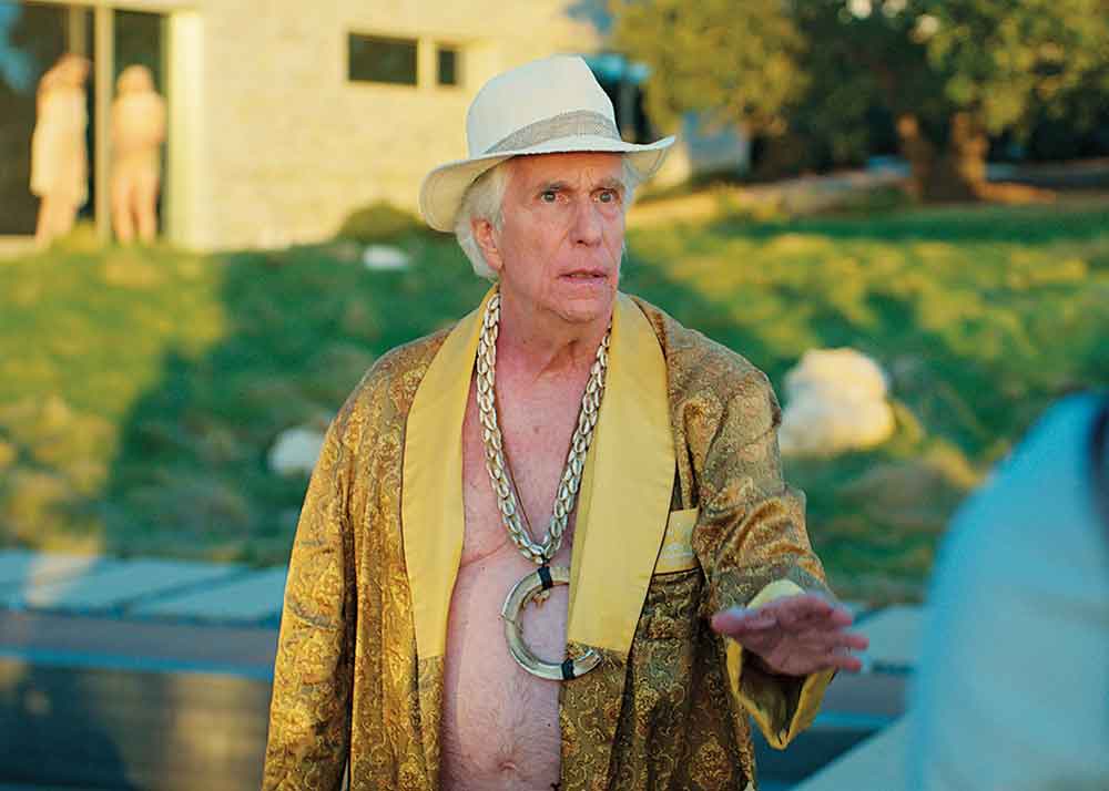 Loot on Apple TV. Pictured: Season three guest star Henry Winkler plays billionaire nudist Gerald Canning.