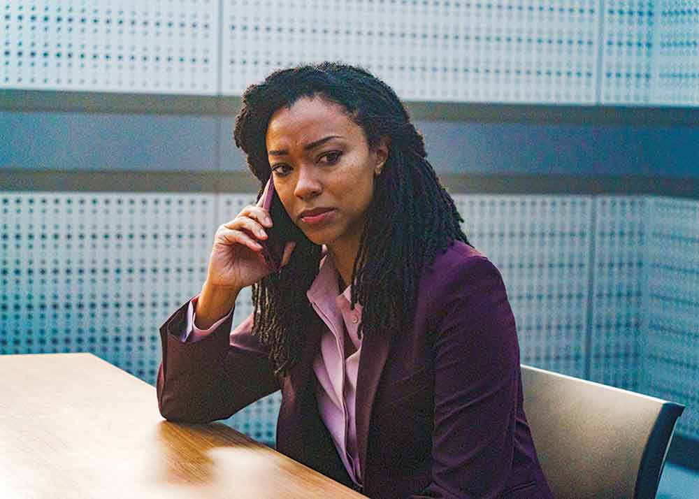 Boston Blue on CBS. Pictured: Sonequa Martin-Green as no-nonsense Boston cop Lena Silver.