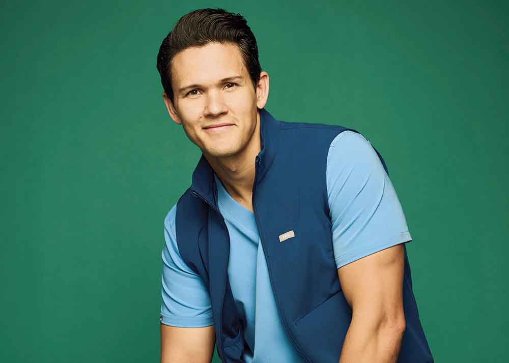 Scrubs on CTV and ABC. Pictured: Scrubsā new intern: David Gridley as the overconfident Blake.