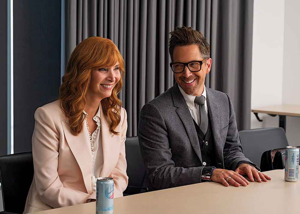 The Comeback on HBO Canada. Pictured: Sitcom has-been Valerie Cherish (Lisa Kudrow) with her ambitious yet perpetually out-of-his-depth publicist Billy Stanton (Dan Bucatinsky).