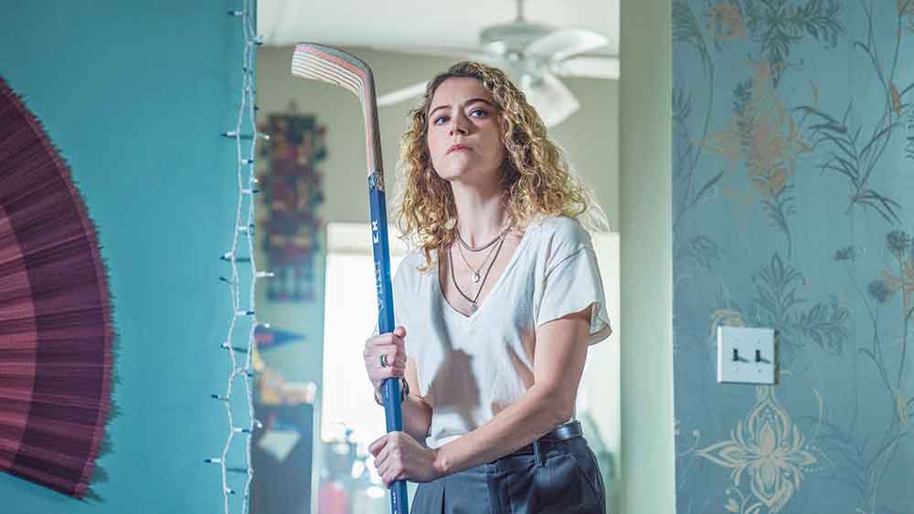 Maximum Pleasure Guaranteed on Apple TV. Pictured: Paula (Tatiana Maslany) must embrace her inner warrior when circumstances start to spin out of control.