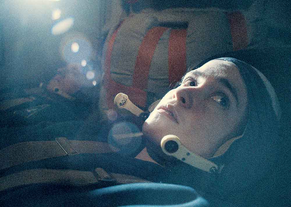 Star City on Apple TV. Pictured: Alice Englert portrays Anastasia Belikova, an untested female cosmonaut in the Soviet Space Program who is destined to make history. 
