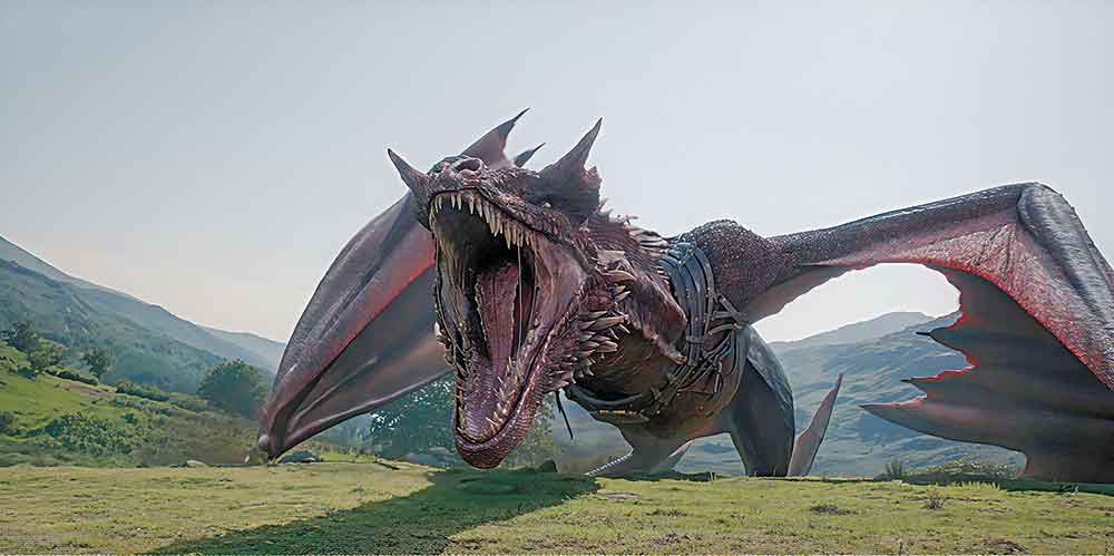 House of the Dragon on HBO Canada. Pictured: The dragons roar as the third season continues the saga of ancient Westeros.